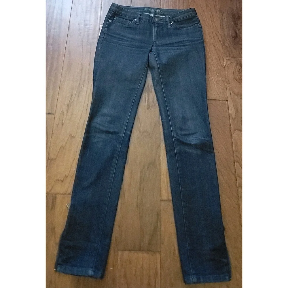 Michael‎ Kors Women's Blue Dark Wash Skinny Jeans Size 0 28x31.5 Inseam